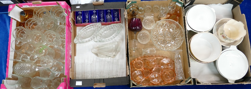 Cut & pressed glassware items: to includ