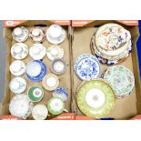 A mixed collection of early 20th century Coffee can and saucers to include Grafton,