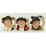 Large Royal Doulton Character Jugs to include: Town Crier D6895,