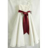 Mark Lesley Bridesmaids Dress: Bridesmaid dress by Mark Lesley, Style 1018fg, Ivory / Burgundy,