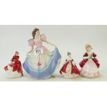 Royal Doulton figurine Anglea HN3419: Southern Belle HN3174,