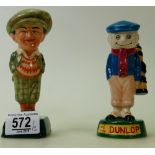 Royal Doulton pair Advertising figures: Penfold Golfer MCL1 and Caddie MCL2,