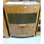 Burr Walnut Beau Decca valve amplified gramophone cabinet,