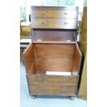 Victorian Commode: Early Victorian, mahogany commode chest with lift up lid.