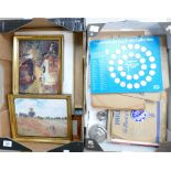 A mixed collection of items to include: Bradford Exchange limited edition Claude Monet framed wall