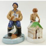 Royal Doulton Figurines: Seafarer HN2455 and As Good as New HN2971 (2)