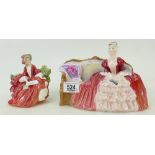 Royal Doulton Figure Belle O The Ball HN1997: and Lydia HN1908 (2)