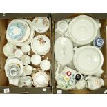 A Mixed Collection of items: to include Duchess cup & saucers, white tureens, coffee pot, plates,