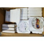 A large collection of Royal Worcester decorative wall plates: Worcester wall plates together with