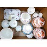 A mixed collection of ceramic items to include: Royal Crown Derby Aves Ginger Jars, Wedgwood Curzon,