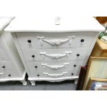 Dunelm White Finish Toulouse 4 drawer chest: ( ex display )