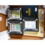 Set of Six Limited Edition Guinness Pin Trays: Pin trays boxed with certificates together with two