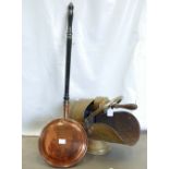 Brass and Copper: Victorian coal scuttle & shovel,