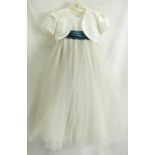 Linzi Jay Bridesmaid dress: Bridesmaids dress by Linzi Jay - style FK072, Ivory / Blue, size Age 5.