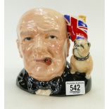 Royal Doulton Large Character Jug ' Winston Churchill:' D6907,