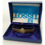 Tissot ladies gold watch: Hallmarked 9ct gold watch with 9ct gold bracelet 24g gross,