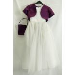 Linzi Jay Bridesmaid Dress: Bridesmaids dress by Linzi Jay - style Fl600, Ivory / Plum,