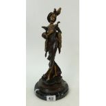 Bronze Figure: Large Figure of a Lady with a Fan.