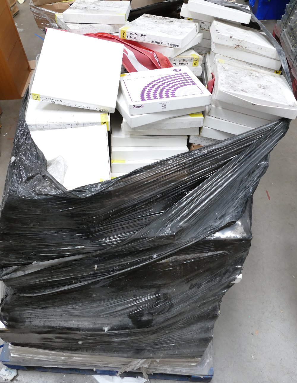 Pallet of Zonal master tapes: all boxed approx 100 units