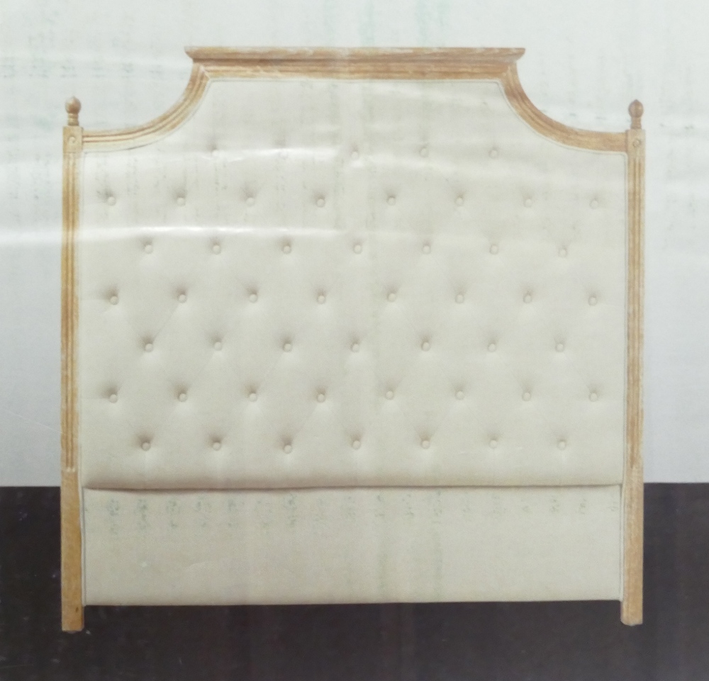 Dunelm Branded Cream Camille Double headboard: boxed