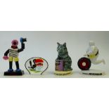 Royal Doulton Advertising Figures: Michelin Man Running MCL9 and News Vendor Name Stand MCL11,