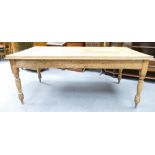 Table: Early Victorian pine kitchen/farmhouse table,