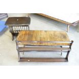 Ercol Furniture: Collection of Ercol dark brown items to include coffee table,