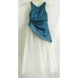 Linzi Jay Bridesmaid dress: Bridesmaid dress by Linzi Jay, style fk075, Blue / Ivory, size age 6.