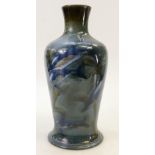 Cobridge Stoneware vase: Stoneware vase decorated with swimming Dolphins dated 1998, height 32cm.