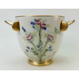 William Moorcroft Macintyre Forget Me Not planter: A large size two handled planter decorated in