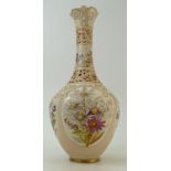 Royal Doulton Carrara ware vase: Carrara ware vase by Royal Doulton decorated with flowers,