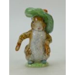 Beswick Beatrix Potter figure Benjamin Bunny BP1: Benjamin Bunny with protruding ears and slippers