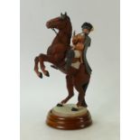 Beswick Highway on rearing horse: Beswick ref 2210 on wood plinth, height 35cm.