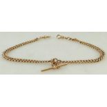 9ct gold double Albert watch chain 60.1g: Albert chain measures 40cm clip to clip.