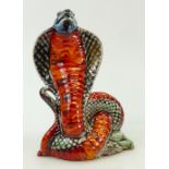Anita Harris Cobra Snake figure: Snake figure height 21cm.
