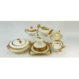 A large collection of Royal Doulton gilded dinner and tea ware: Royal Doulton ware in The Balmoral