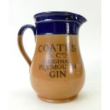 Royal Doulton Lambeth stoneware advertising jug: An advertising jug made for Coates & Co original