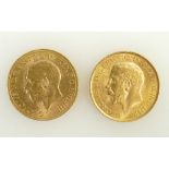Two Full gold Sovereign coins - 1925 & 1930: Both coins EF condition & both S.A.