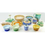 A collection of Shelley pottery: Shelley pottery items including plates, side plates, dishes, cruet,