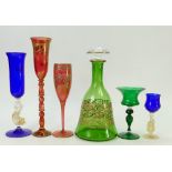 A collection of quality Italian Art Glassware: Glassware to include 3 x La Fenice,