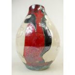 Lise B Moorcroft Hand Thrown Vase: Vase dated 2005, Penguin decoration, height 30cm.