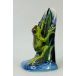 Moorcroft Sheerwater Frog: Frog modelled by R. Tabbenor, signed by E. Bossons. 14.5cm high.