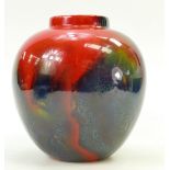 Royal Doulton Flambé Sung vase: Well coloured example of Flambé Sung vase, standing 19cm high.