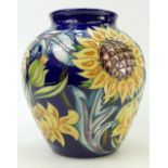 Moorcroft Helios Flame Vase: Vase limited edition, signed and designed by Emma Bossons height 20.
