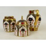 A collection of damaged Royal Crown Derby Imari 1128 patterned items: RCD items to include Ginger