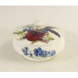 Moorcroft round box & cover: Walter Moorcroft round box and cover decorated in the Orchid design on