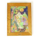 Wedgwood Fairyland Lustre rectangular plaque: Plaque decorated in the Enchanted palace design,