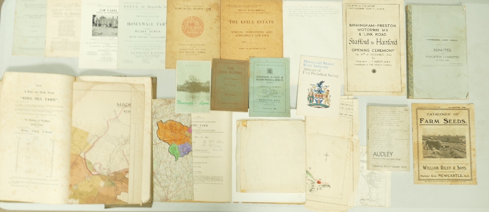 Local Interest Keele & Madeley Estate sales: Of great interest to local historians the