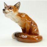 Royal Doulton prestige Fox: A prestige model of a seated fox in natural colours HN2634 height 26cm,