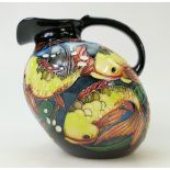 Moorcroft Fishing Around Flask: Flask designed by V. Lovett. 17cm high. Impressed marks to base.